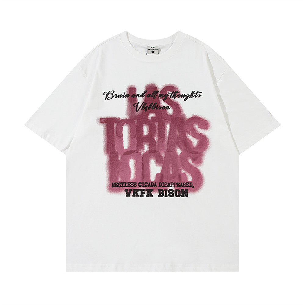 American Letter Print Short-sleeve T-shirt Men