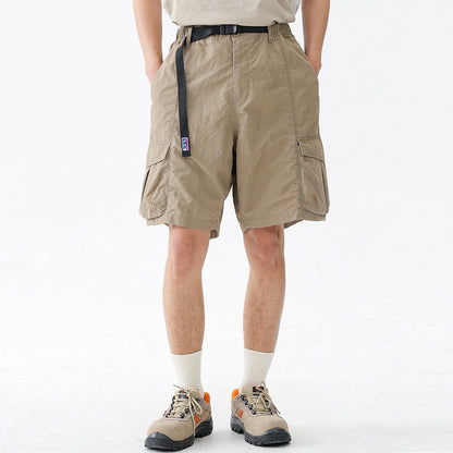 With Belt Tooling Large Pocket Shorts For Men