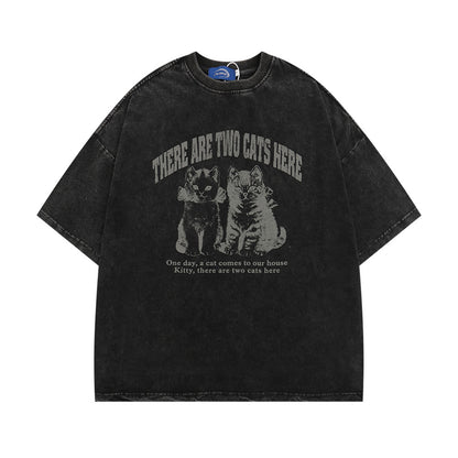 Summer Cotton Short Sleeve T-shirt Men