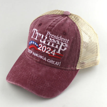 American Election Hat Washed Old Truck Driver Peaked Cap Sichuan Puwang Baseball Cap