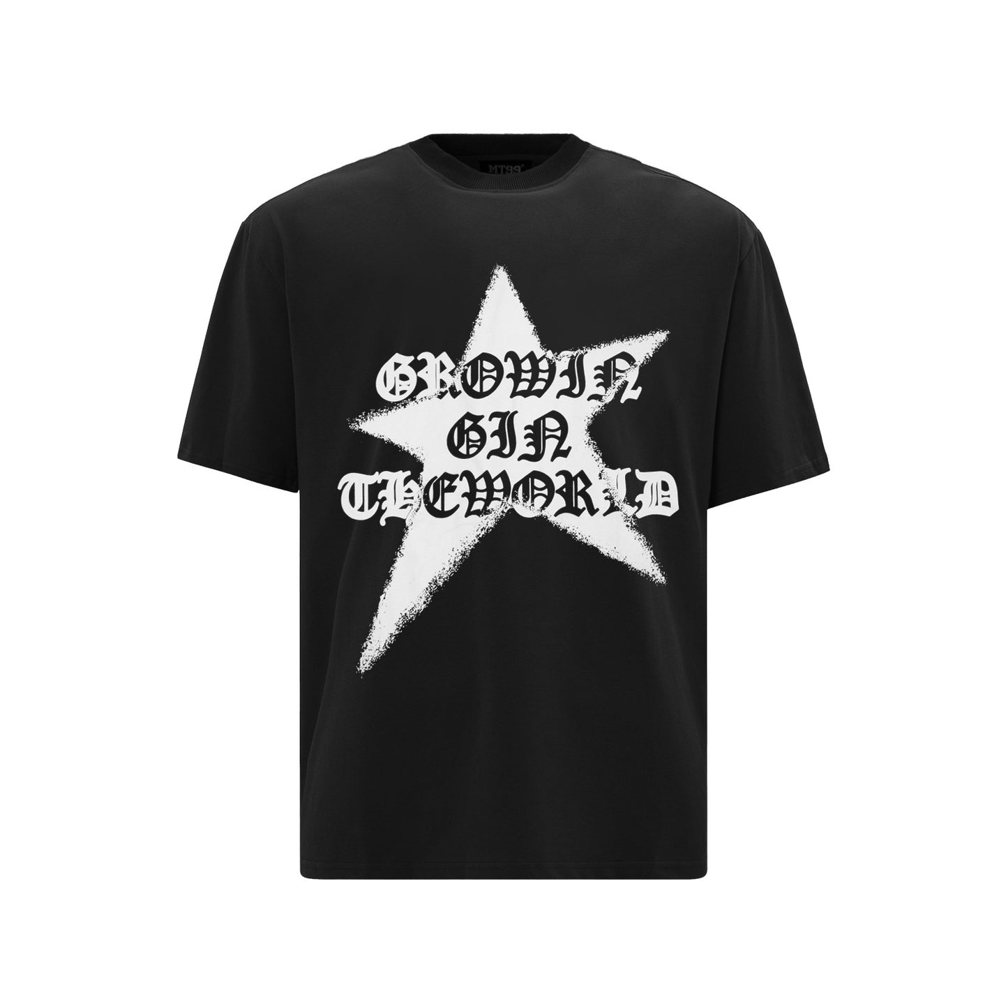 Design Five-pointed Star Letter Printed T-shirt Men