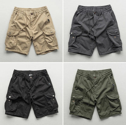 Summer Multi-pocket Workwear Shorts For Men