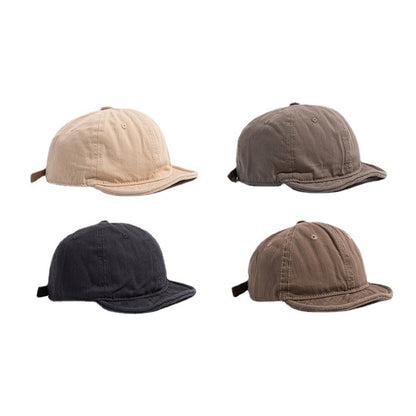 Washed Distressed Short-brimmed Cap