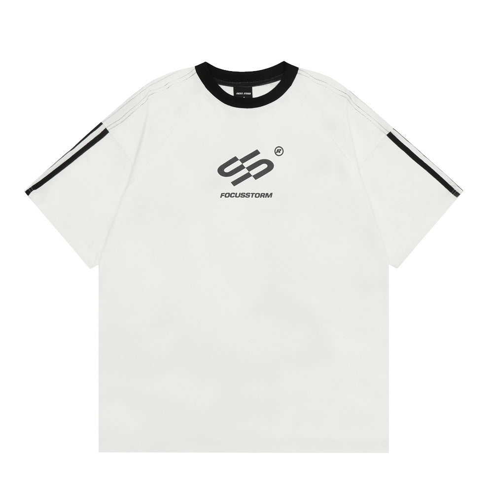Creative Letter Print Short-sleeve T-shirt For Men