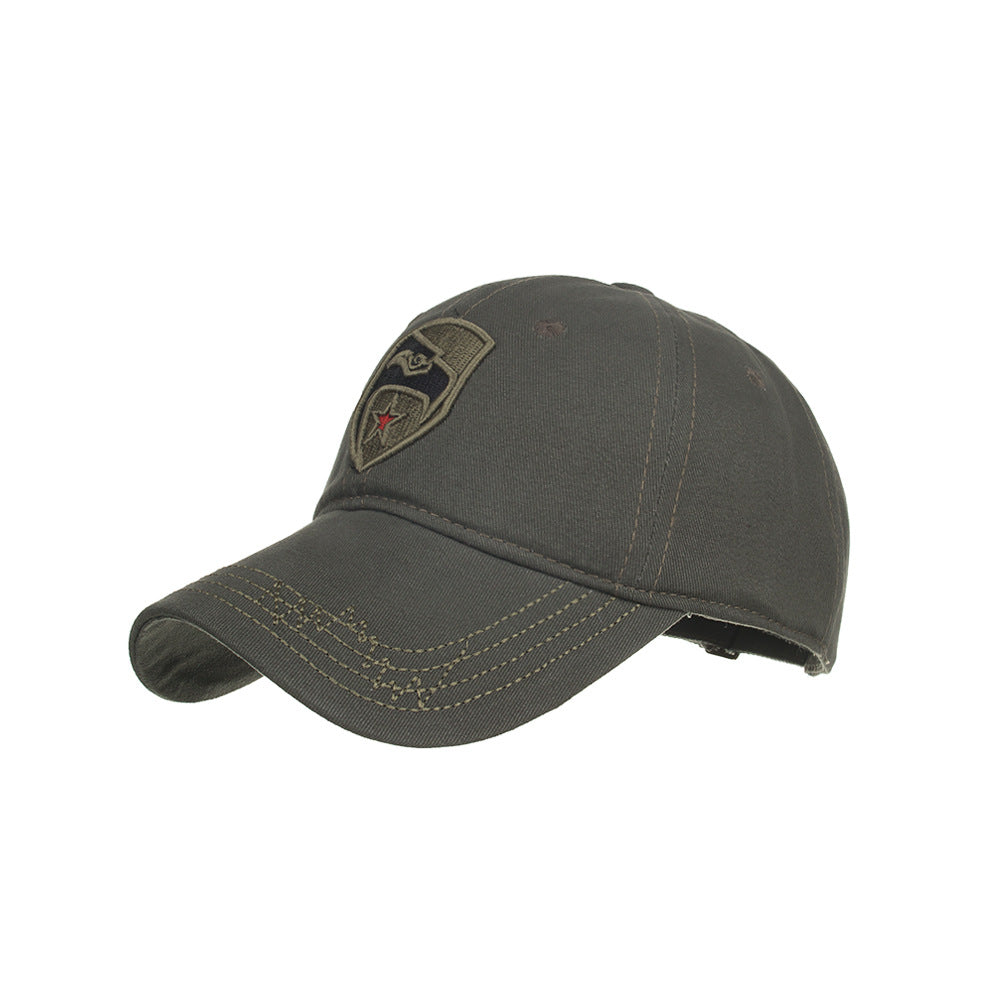 Pentagram embroidered camouflage baseball cap