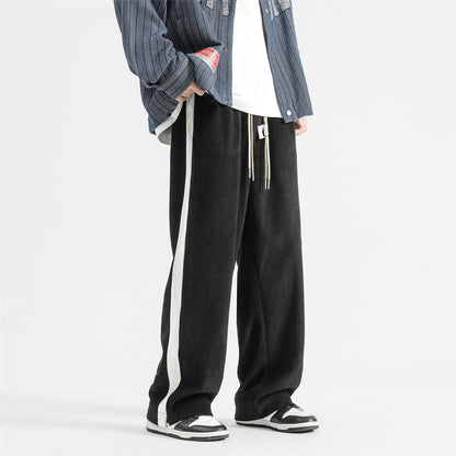 Side Stripes Corduroy Casual Pants Men