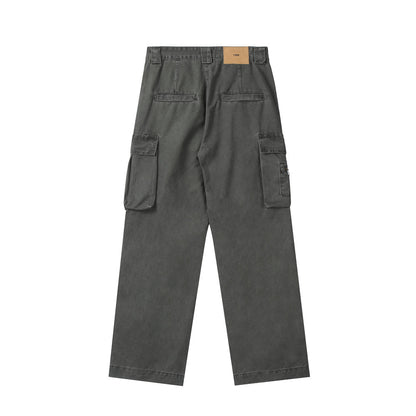 American Street Pleated Workwear Casual Pants Men