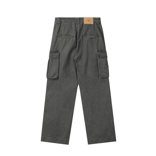 American Street Pleated Workwear Casual Pants Men
