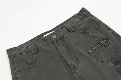American Street Pleated Workwear Casual Pants Men