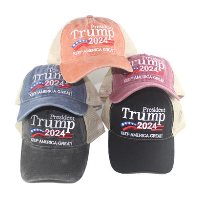 American Election Hat Washed Old Truck Driver Peaked Cap Sichuan Puwang Baseball Cap