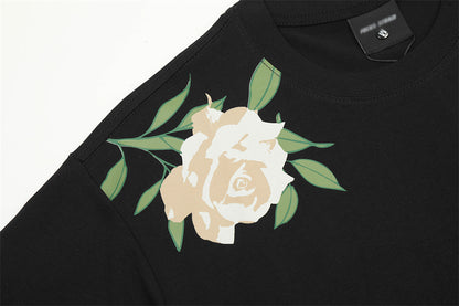 Niche Rose Short-sleeved T-shirt For Men