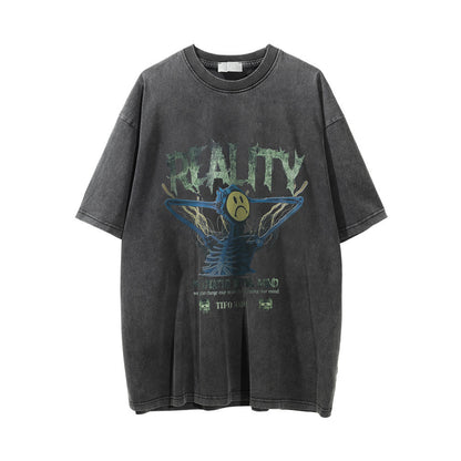 Skull Bone Printed Short-sleeved T-shirt For Men