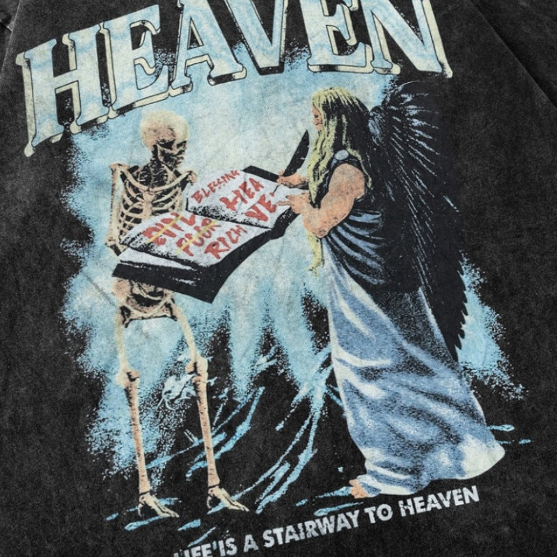 Printed Skull Short-sleeved T-shirt For Men