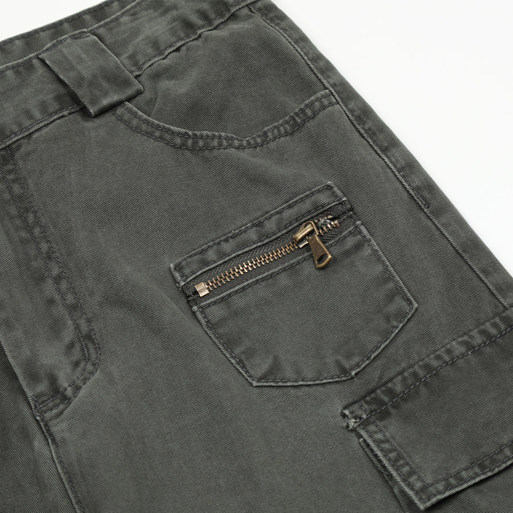 American Street Pleated Workwear Casual Pants Men