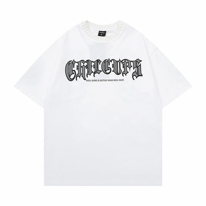 Zodiac Dragon Printed T-shirt Short Sleeve Men