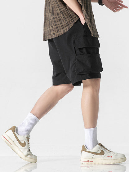 Fashion American Workwear Army Green Shorts Men
