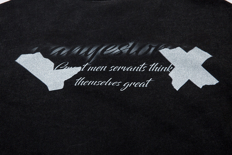 Depressed Cartoon Distressed T-shirt For Men