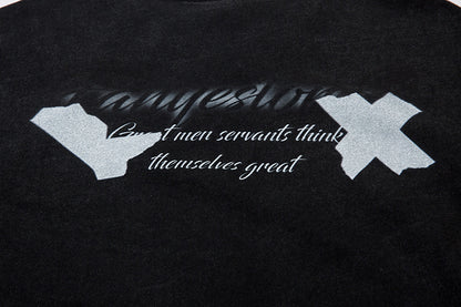 Depressed Cartoon Distressed T-shirt For Men