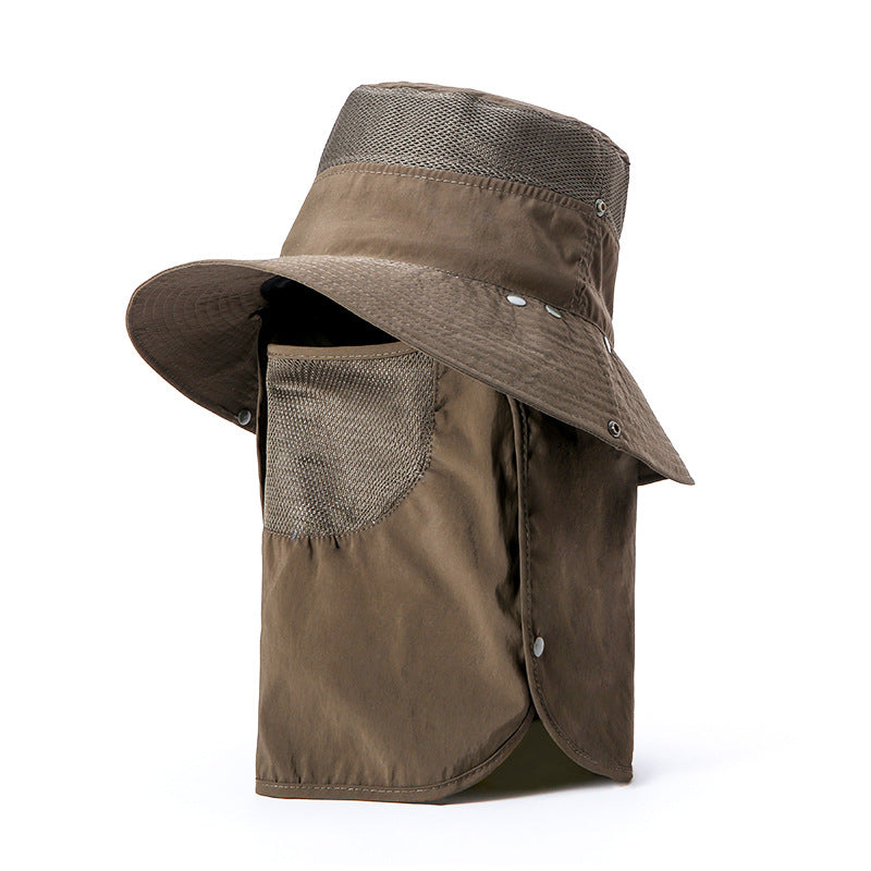 Multipurpose Outdoor Climbing Fishing Tourism Brim Sun Fisherman Hat Summer Men Multifunction Bucket Hat Sun Protection Cap
