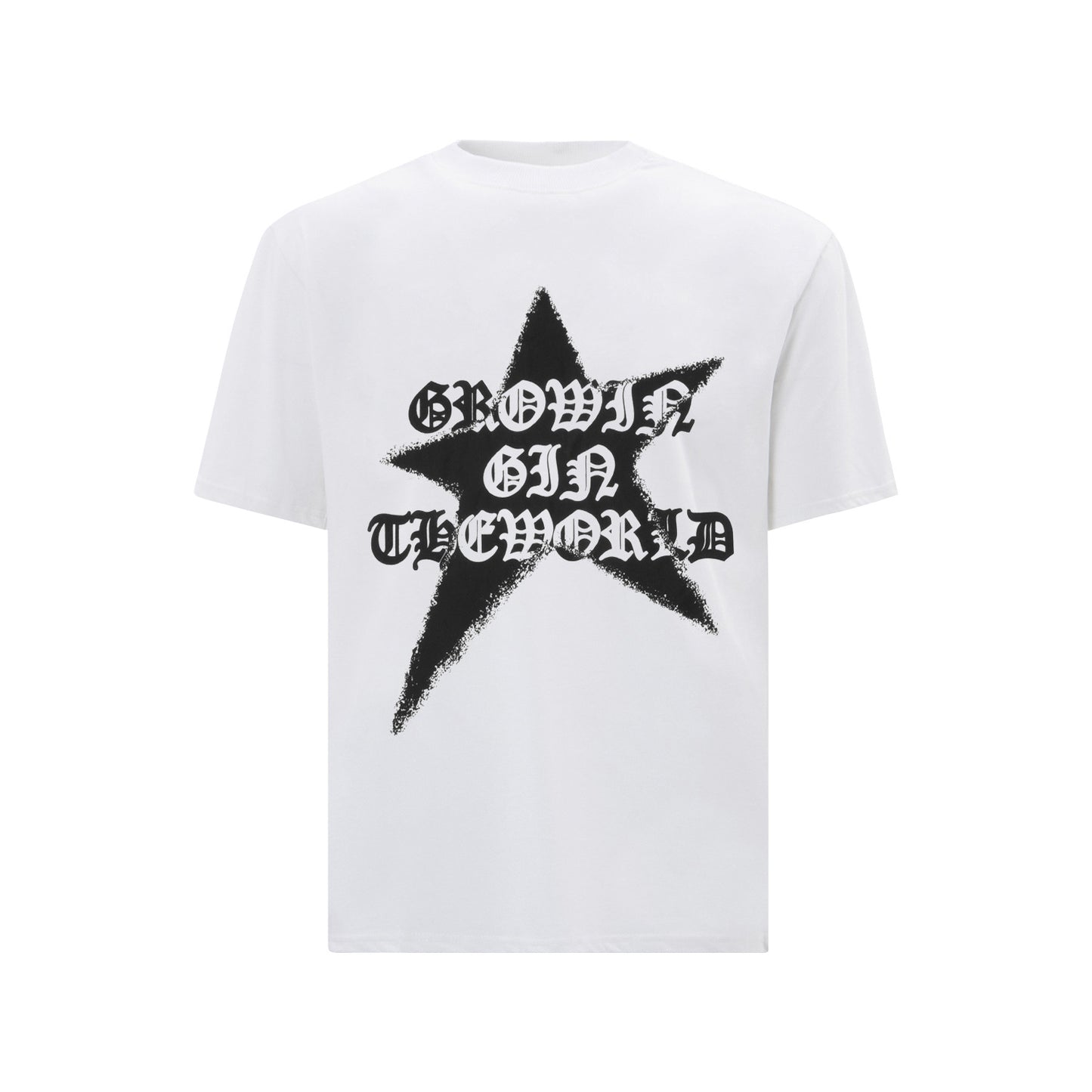 Design Five-pointed Star Letter Printed T-shirt Men
