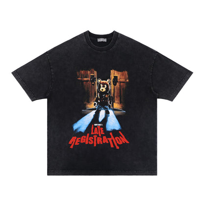Cartoon Bear Printed T-shirt For Men