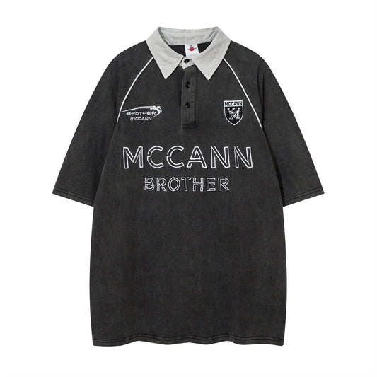 Racing Suit Short-sleeved Polo Shirt For Men