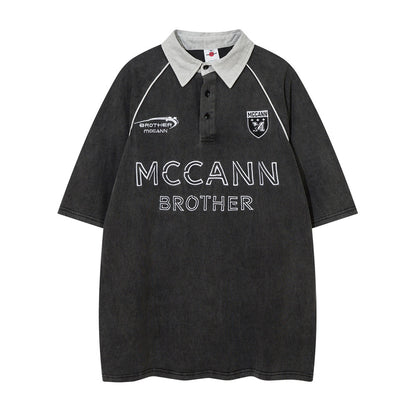 Racing Suit Short-sleeved Polo Shirt For Men