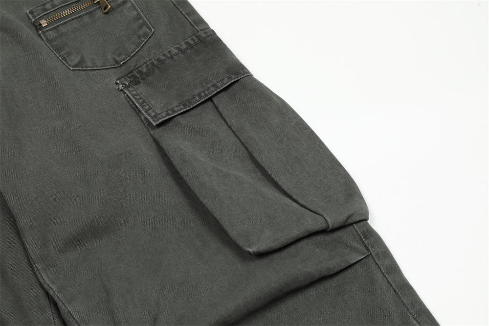 American Street Pleated Workwear Casual Pants Men
