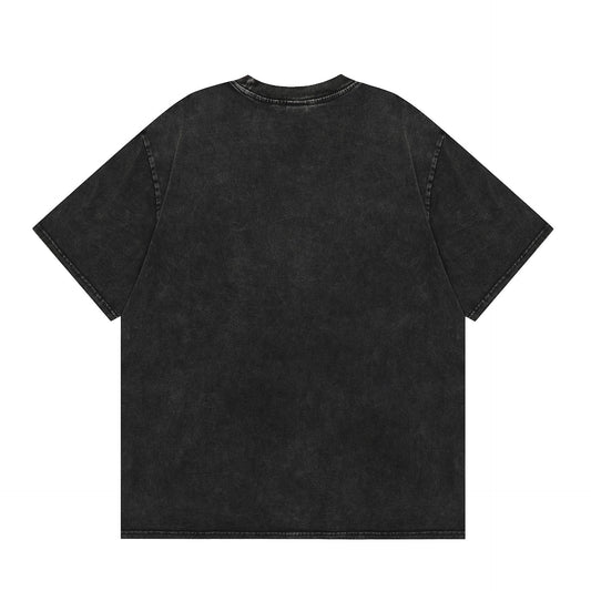 American Street Vintage Flame Skull T-shirt Men