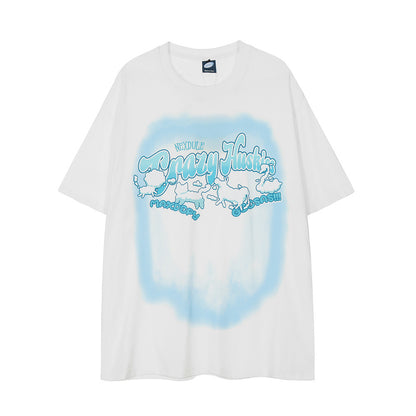 Abstract Animal Print Short-sleeved T-shirt For Men