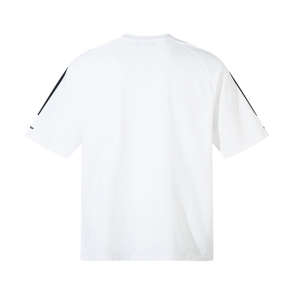 Letter Printed Cotton Short-sleeved T-shirt For Men