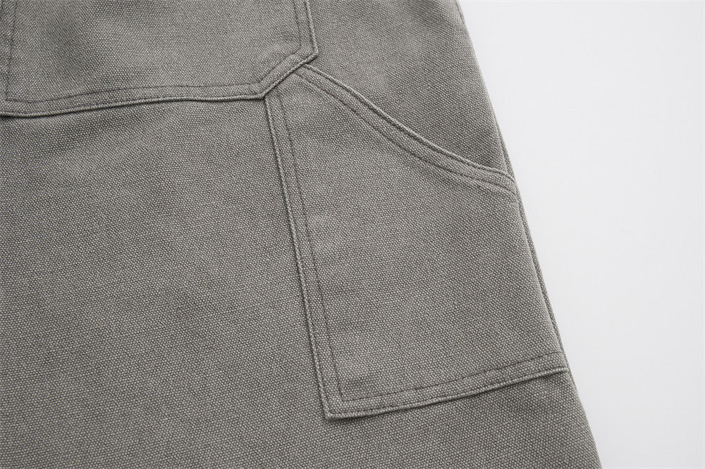 Punk Tooling Denim Logging Pants Men