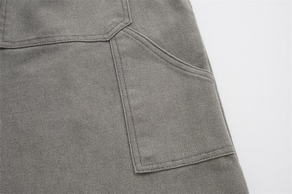 Punk Tooling Denim Logging Pants Men