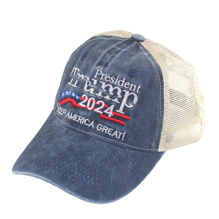 American Election Hat Washed Old Truck Driver Peaked Cap Sichuan Puwang Baseball Cap