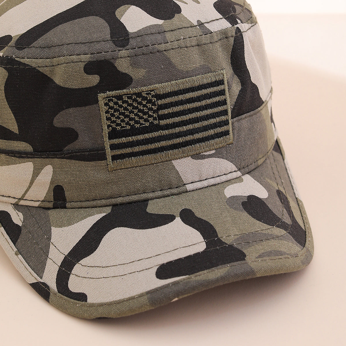 Cross-border Fashion Camouflage Pattern National Flag Baseball Cap, Soft-top Baseball Cap, Truck Driver's Flat Cap