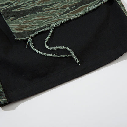Camouflage Tiger Pattern Loose Shorts Men