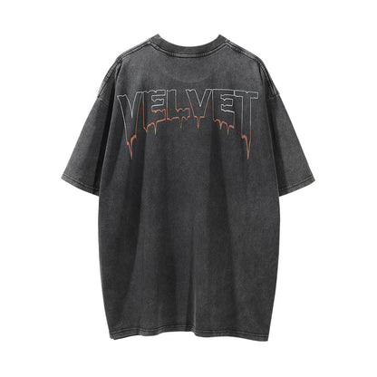 Fashion Personalized Printed Washed T-shirt Men