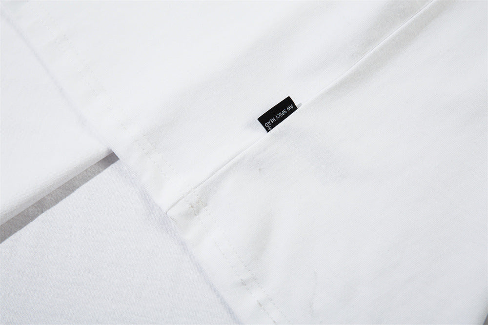Letter Printed Cotton Short-sleeved T-shirt For Men