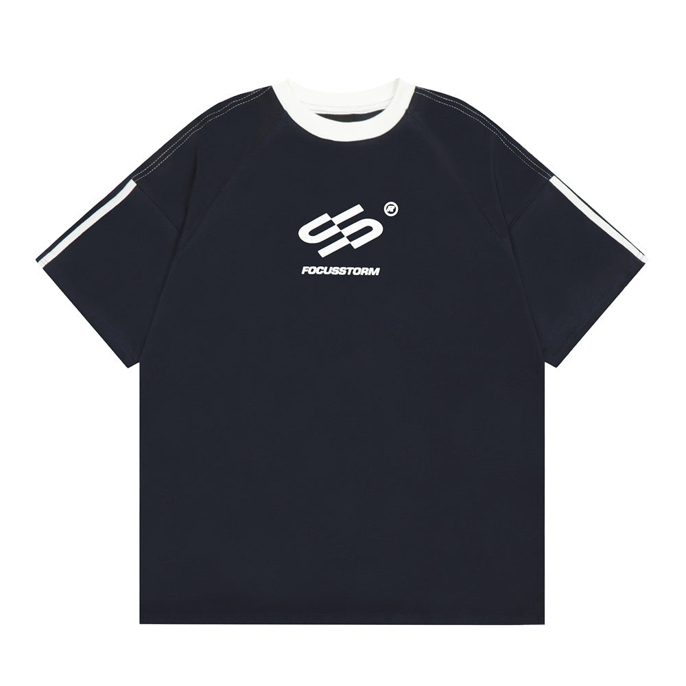Creative Letter Print Short-sleeve T-shirt For Men