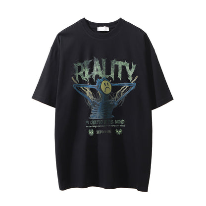 Skull Bone Printed Short-sleeved T-shirt For Men