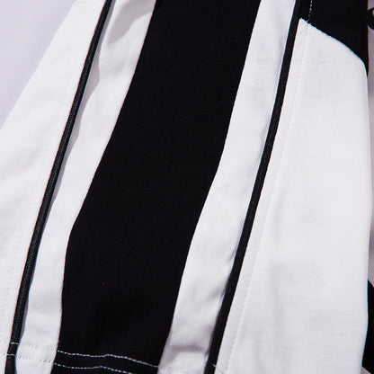 Contrast Color Sports Short-sleeved T-shirt Men