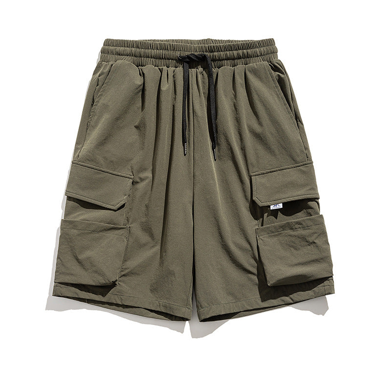 Fashion American Workwear Army Green Shorts Men
