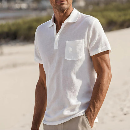 Ins Summer V-neck Polo Shirt Button Short-sleeved Tops
