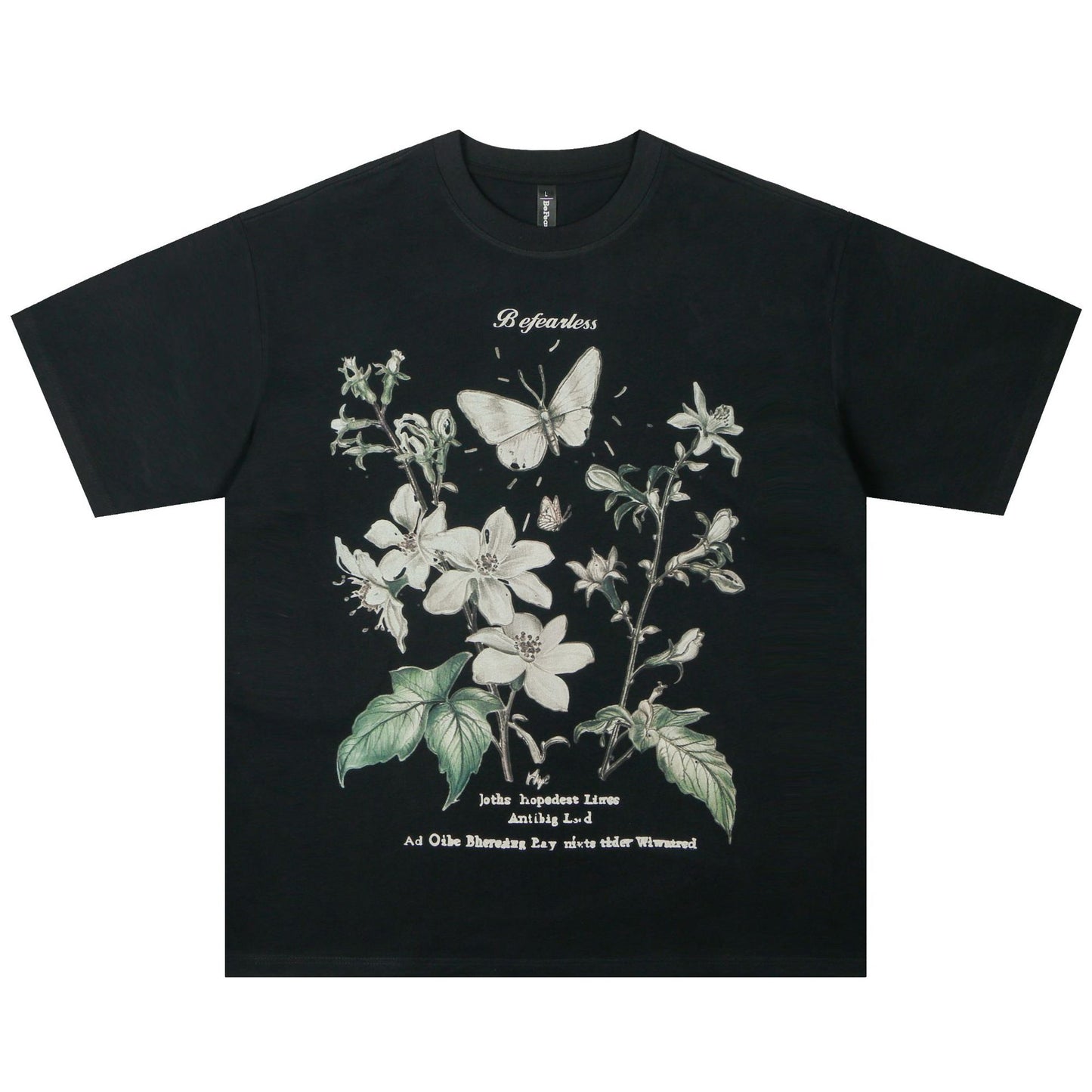 Butterfly Lily Printed Short-sleeved T-shirt For Men