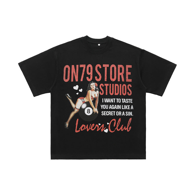 American Fashion Brand Loose Short-sleeved T-shirt For Men