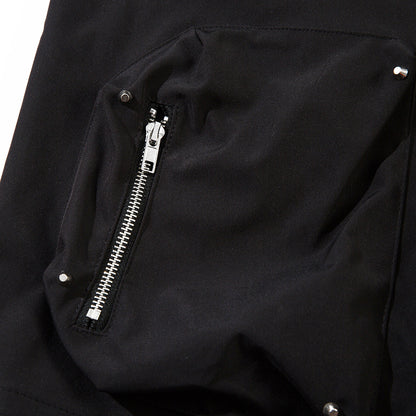 Functional Pocket Zipper Straight Shorts Men