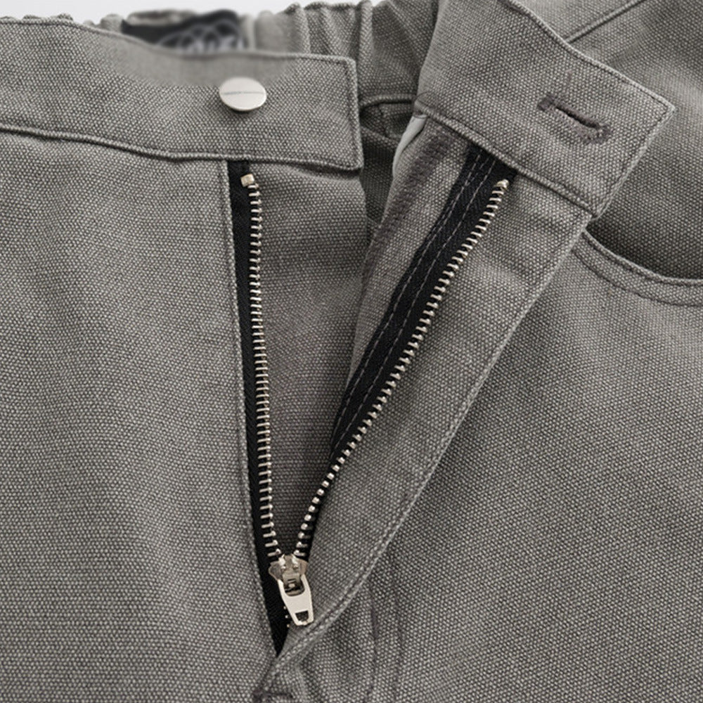 Punk Tooling Denim Logging Pants Men