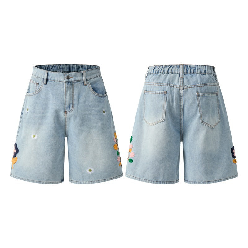 Retro Workwear Shorts Men And Women Zipper