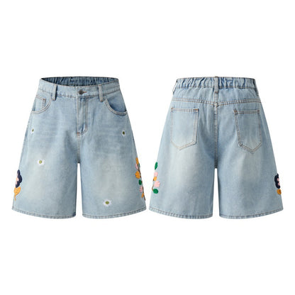 Retro Workwear Shorts Men And Women Zipper
