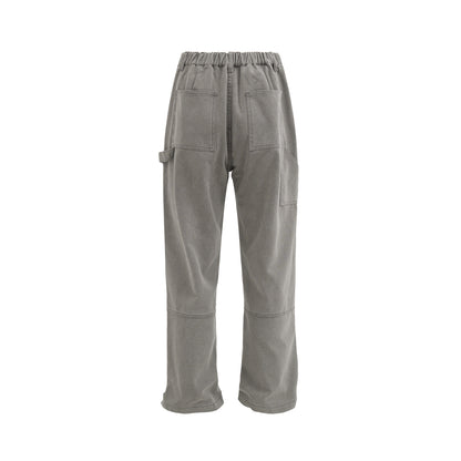 Punk Tooling Denim Logging Pants Men